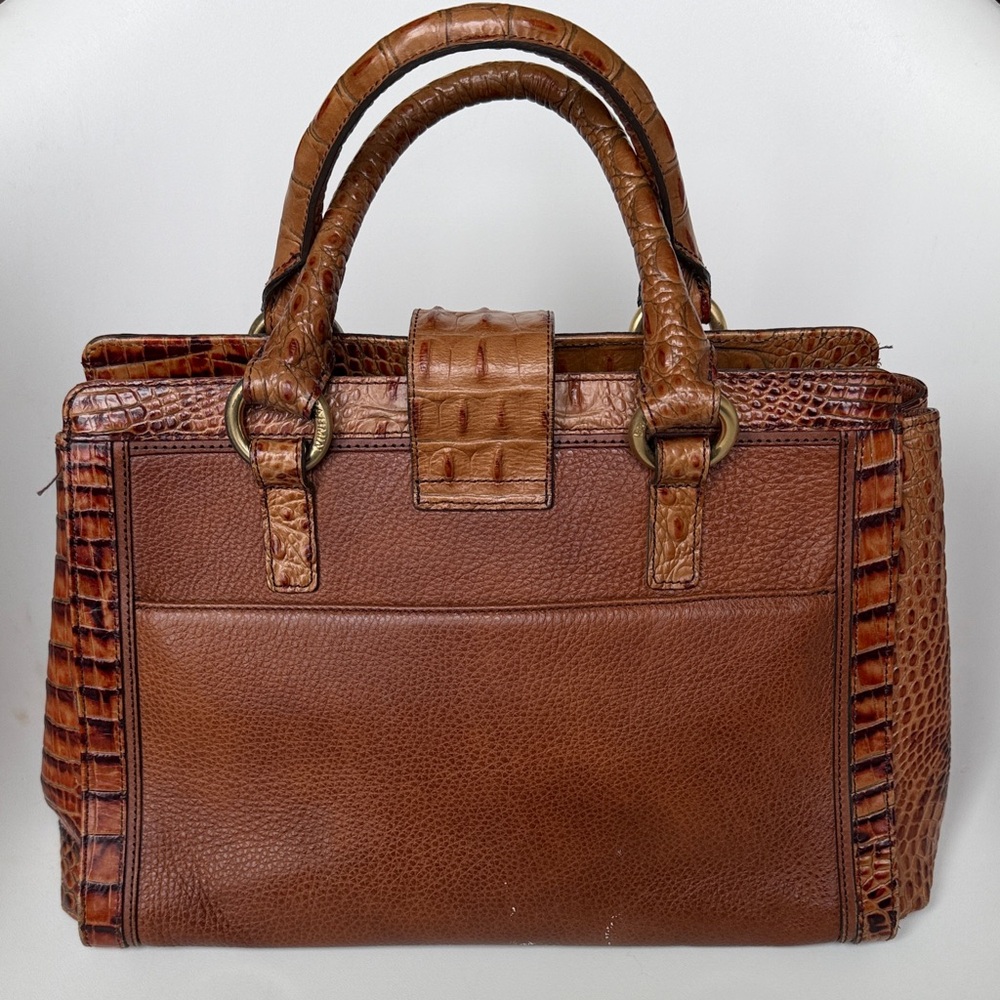 Brahmin Brown Crocodile-Embossed Handbag - Picture 5 of 15